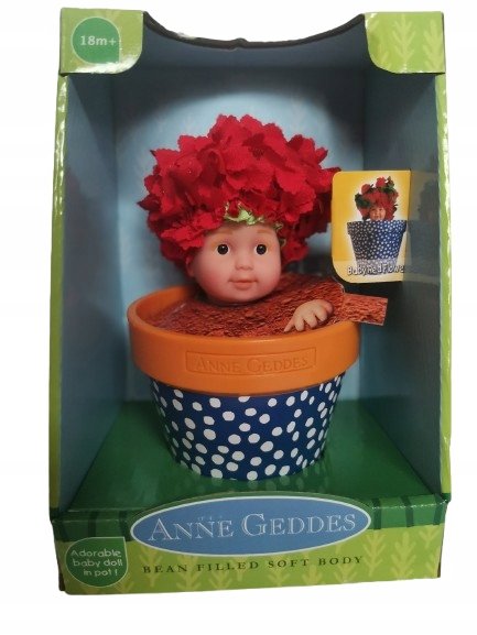 Anne Geddes dzidziuś kwiatek w doniczce bobas laleczka baby Red Flower