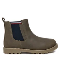 Buty dla chłopców - Trzewiki Tommy Hilfiger T1X5-33700-0124 S Zielony - miniaturka - grafika 1