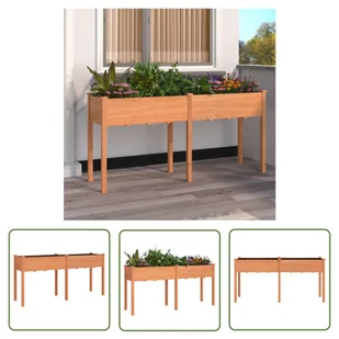 The Living Store Kwietnik z wyściółką - brązowy - 161x45x76 cm - drewno jodłowe - Doniczka - Kwietniki The Living Store Kwietnik z wyściółką - brązowy - 161x45x76 cm - drewno jodłowe - Doniczka - Kwietniki - miniaturka - grafika 1