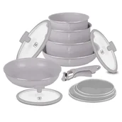 Zestawy garnków i patelni - Zestaw Garnków I Patelni 12 El. Berlingerhaus Bh-8251 Taupe - miniaturka - grafika 1