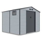 Altany ogrodowe - Domek Na Narzędzia Montreal 9X8 Light Grey - miniaturka - grafika 1