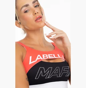 Top damski LABELLAMAFIA TOP SWEAT BLACK - Koszulki i topy damskie - miniaturka - grafika 2