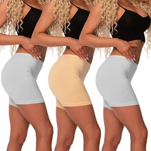3X Majtki Pantalony Reformy Bambusowe Damskie Z Nogawkami Od Otarć Ud L/40 - Majtki damskie - miniaturka - grafika 1