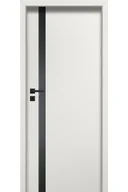 Drzwi wewnętrzne - Pol-Skone Dzwi Wewnętrzne Z Szybą Czarną Estato A01 9016 Mat - miniaturka - grafika 1