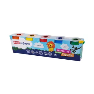 Easy Stationery Ciasto - kubki 5 kolorów Glitter masa plast. - Masy plastyczne - miniaturka - grafika 1