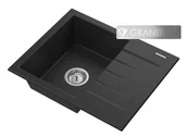 Zlewozmywaki - Granitan Zlewozmywak Granitowy Milano Czarny - miniaturka - grafika 1