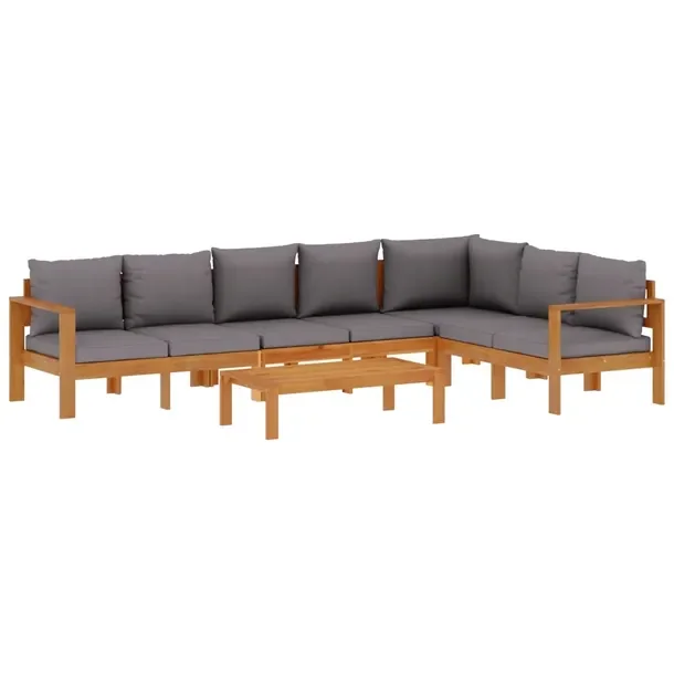 Zestaw Wypoczynkowy z Litego Drewna Akacjowego, Sofa 114x68x64 cm, Stół 1