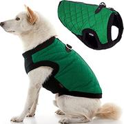 Płaszcze damskie - Gooby - Modna kamizelka, sweter dla małego psa kurtka bomberka płaszcz z rozciągliwą skrzynią, zielony, XL - miniaturka - grafika 1