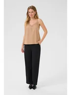 Koszulki i topy damskie - Cream Top "Anna" w kolorze karmelowym - miniaturka - grafika 1