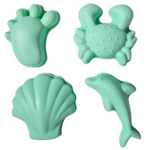 Scrunch Silikonowe Foremki Do Piasku 4 szt miętowy - Zabawki do piasku - miniaturka - grafika 1