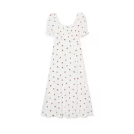 Sukienki - Cropp - Biała sukienka midi w kwiaty - Kremowy - miniaturka - grafika 1