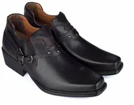 Półbuty męskie - Męskie kowbojki podwyższające PADWA +8 CM - miniaturka - grafika 1