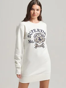 Superdry Sukienka dresowa w kolorze białym - Sukienki - miniaturka - grafika 1