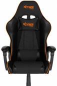 Fotele gamingowe - FOTEL GAMINGOWY CYBER CHAIRS SELECT ORANGE - CZARNY - BIUROWY - miniaturka - grafika 1