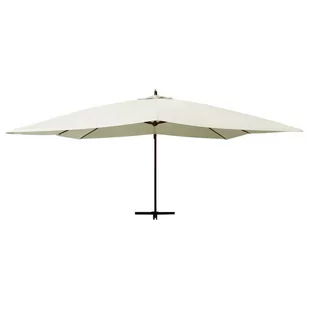 Wiszący parasol z drewnianym słupkiem, 400x300 cm, piaskowy - Parasole ogrodowe - miniaturka - grafika 4