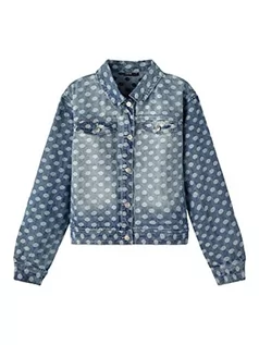 Kurtki i płaszcze dla dziewczynek - NAME IT Girl's NLFDOTIZZA DNM Short Jacket kurtka, Medium Blue Denim, 158/164, niebieski (medium blue denim), 158/164 cm - grafika 1