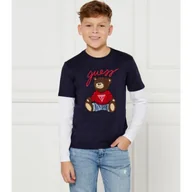 Koszulki dla chłopców - Guess Longsleeve Regular Fit - miniaturka - grafika 1