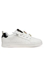 Buty dla dziewczynek - Geox Sneakersy J Eclyper J56LRA 000BC C1000 S Biały - miniaturka - grafika 1