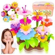 Klocki - Klocki Konstrukcyjne Kwiatki Ogród Budowanie Zestaw Kreatywny DIY 97 El. - miniaturka - grafika 1