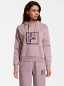 Bluzy damskie - Bluza damska z kapturem krótka Fila FAW0275-40024 XS Różowa (4064556300881). Bluzy z kapturem damskie - miniaturka - grafika 1