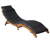 Leżaki ogrodowe - Leżak z ciemnoszarą poduszką F4-F30 - miniaturka - grafika 1