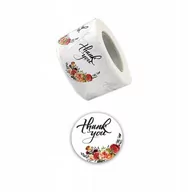 Scrapbooking - Naklejki Ozdobne Okrągłe Białe Thank You 100 Szt. - miniaturka - grafika 1