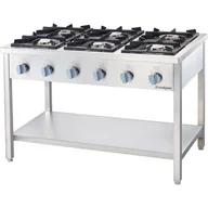 Piece, kotły  i płyty grzejne gastronomiczne - Kuchnia gazowa wolnostojąca, skręcana, 1200x700, 36.5 kW, G20/20 mbar STALGAST 978621 - miniaturka - grafika 1