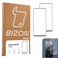 Szkła hartowane na telefon - Bizon Szkło hartowane Bizon Glass Edge 3D - 2 sztuki + ochrona na obiektyw, Galaxy S20 FE, czarne 5903896180342 - miniaturka - grafika 1