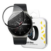 Akcesoria do smartwatchy - Wozinsky Watch Glass hybrydowe szkło do Huawei Watch GT 2 42 mm czarny - miniaturka - grafika 1
