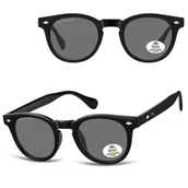 Okulary korekcyjne, oprawki, szkła - Czarne lenonki okulary przeciwsłoneczne z polaryzacją MP191 - miniaturka - grafika 1