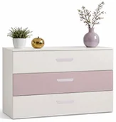 Komody dla dzieci - Dziecięca komoda z szufladami kaszmir + różowy T8-T16 - miniaturka - grafika 1
