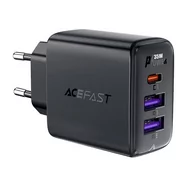 Ładowarki do telefonów - Ładowarka Acefast A57 PD 35W GaN 2 x USB-A + USB-C z 3 portami - czarna - miniaturka - grafika 1
