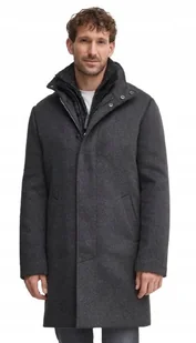 GUESS MĘSKI SZARY PŁASZCZ KLASYCZNY KIESZENIE ZAPINANY Z WEŁNĄ L GNA - Płaszcze męskie - miniaturka - grafika 1
