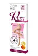 Bielizna lecznicza - Veera Silver Podkolanówki otwarte palce 140 DEN rozmiar 1/ 2 solei, - miniaturka - grafika 1
