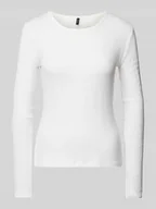 Bluzki damskie - Bluzka z długim rękawem o kroju regular fit z czystej bawełny model ‘LISA’ - miniaturka - grafika 1