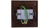 Wyłączniki światła i elektryczne - Ospel Łącznik zwierny "dzwonek z podświetleniem pomarańczowym Akcent BRĄZOWY ŁP-6AS/24 - miniaturka - grafika 1
