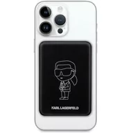 Powerbanki - KARL LAGERFELD Ikonik MagSafe 5W 3000mAh Czarny - miniaturka - grafika 1