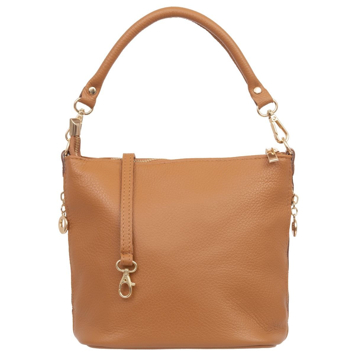 Mała Torebka Damska Skórzana Vezze Molla Karmelowa