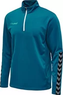 Bluzy dla chłopców - Hummel HmlAuthentic Kids bluza chłopięca z zamkiem błyskawicznym niebieski Celestial 176 204928-8745 - miniaturka - grafika 1