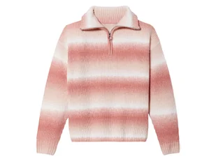 pepperts!® Sweter dziecięcy troyer (158/164, Różowy) - Swetry dla dziewczynek - miniaturka - grafika 1