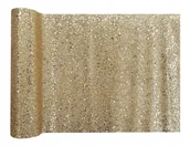 Dekoracje i nakrycia stołu na imprezę - Bieżnik Brokatowy Złoty 28X300cm - miniaturka - grafika 1