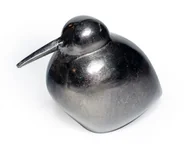 Figurki dekoracyjne - Figurka aluminiowa - Czarny ptaszek 28x15x13 Cm - miniaturka - grafika 1