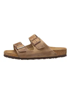 Birkenstock Skórzane klapki "Arizona" w kolorze jasnobrązowym - Klapki i japonki męskie - miniaturka - grafika 1