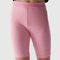 Legginsy - Legginsy Dziewczęce Kolarki 4F dzianinowe jasny róż 4FJWSS24TTIGF129 Różowy 146/152 - miniaturka - grafika 1