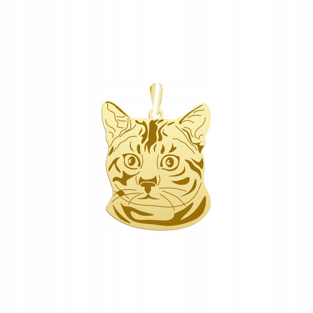 Zawieszka Złota Kot Bengalski 925 Prezent Biżuteria Kobieta GRAWER GRATIS