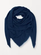 Apaszki i szaliki damskie - Becksöndergaard Wełniana chusta "Mill" w kolorze granatowym - 140 x 140 cm - miniaturka - grafika 1