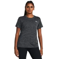 Koszulki i topy damskie - Damska koszulka treningowa Under Armour Tech Textured SSC - czarna - miniaturka - grafika 1