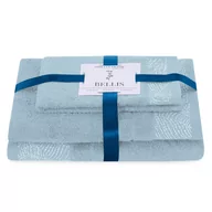 Ręczniki - Ręcznik BELLIS kolor błękitny styl klasyczny 30x50+50x90+70x130 ameliahome - TOWEL/AH/BELLIS/BLUE/SET30x50+50x90+70x130 - miniaturka - grafika 1