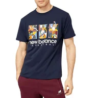 Koszulki sportowe męskie - Koszulka New Balance MT23587ECL - granatowa - miniaturka - grafika 1
