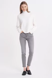 Szare jeansy slim fit - Greenpoint - Spodnie damskie - miniaturka - grafika 1